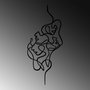 Wallity Faces Escultura de Pared de Metal Negra